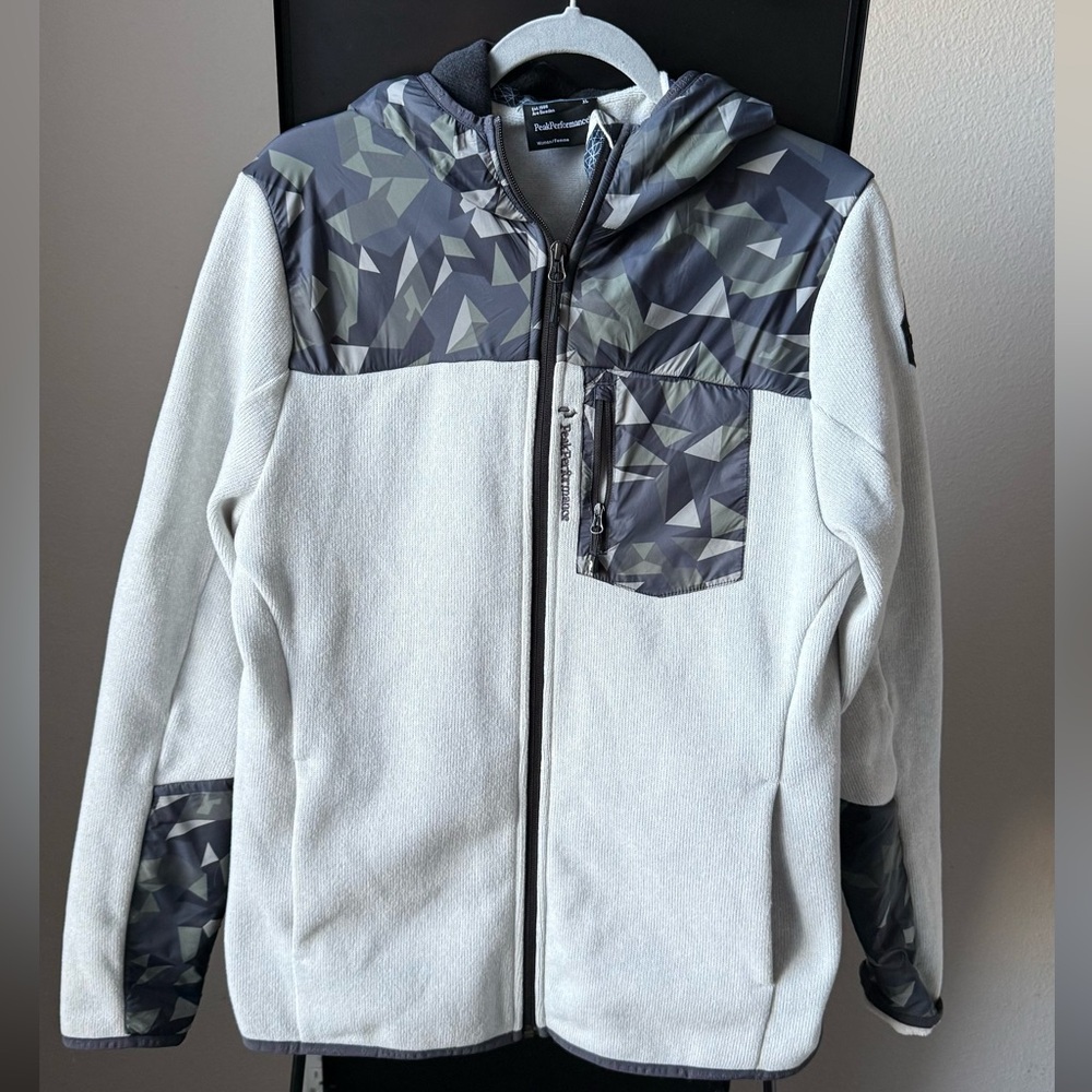 Peak Performance Navy and Gray Hooded Jacket
